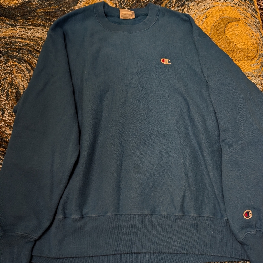 Champion Classic Blue Crewneck Sweater